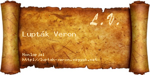 Lupták Veron névjegykártya